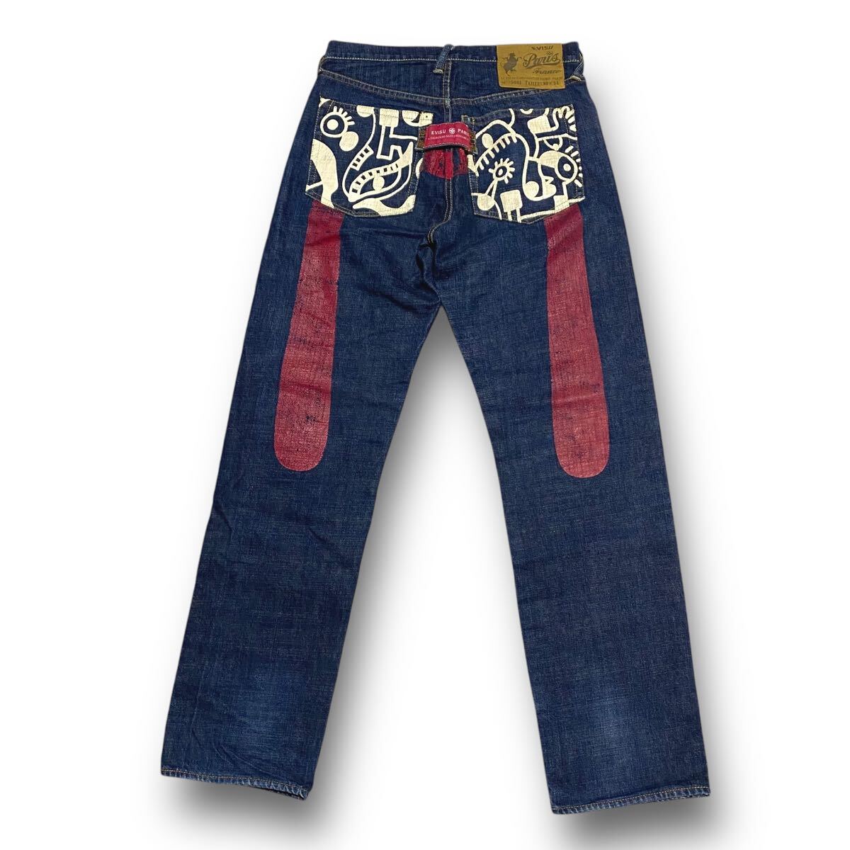 エヴィス EVISU Paris ピカソ 大黒 セルビッジ デニム パンツ エヴィス EVISU Paris ピカソ 大黒 セルビッジ デニム パンツ