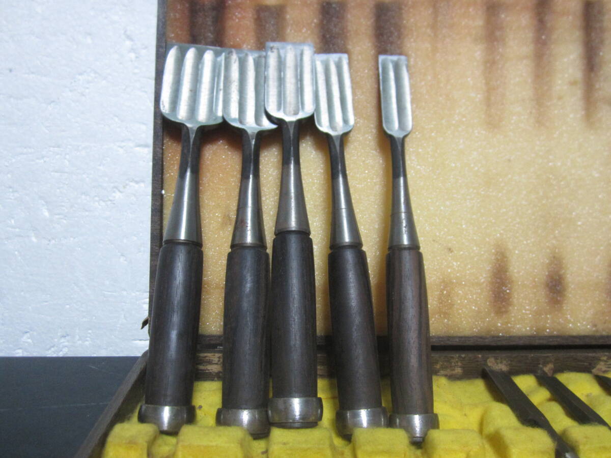 のみ ノミセット 黒檀 10本セット 未使用品 のみ ノミセット 黒檀 10本セット 未使用品