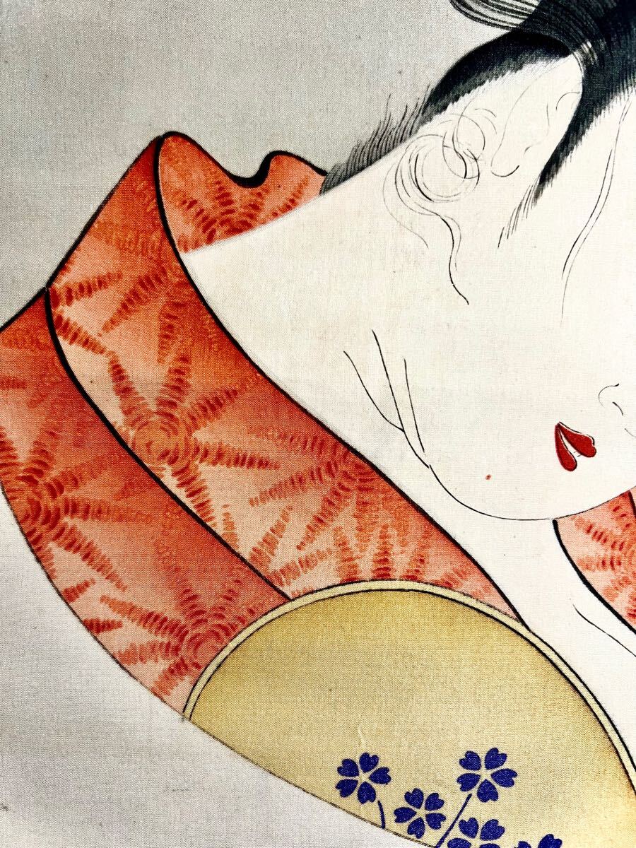 複製】【S8】喜多川歌麿「美人画」絹本 合箱 真作の工芸品