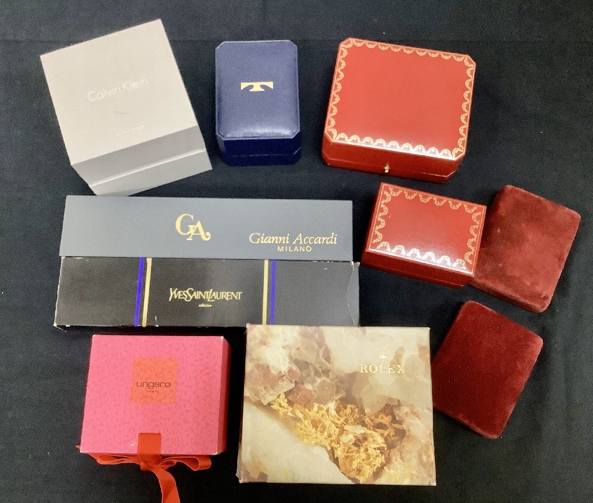 【8AT平10033F】1円スタート★ブランド 時計★空箱のみ★10点★ROLEX ロレックス★Cartier カルティエ★CK★YSL★ヨーロッパ★腕時計 BOX