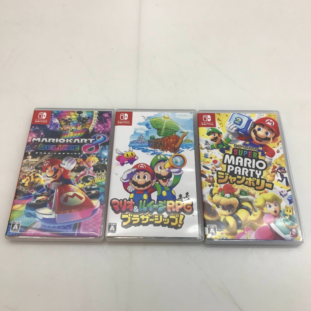 05w06589☆1円~【Switch】スイッチソフト3点セット マリオカート8DX,マリオ&ルイージ ブラザーシップ,マリオパーティ ジャンボリー 中古品(ニンテンドースイッチソフト)|売買されたオークション情報、Yahoo!オークション(旧ヤフオク!) の商品情報をアーカイブ公開 05w06589☆1円~【Switch】スイッチソフト3点セット マリオカート8DX,マリオ&ルイージ ブラザーシップ,マリオパーティ ジャンボリー 中古品(ニンテンドースイッチソフト)|売買されたオークション情報、Yahoo!オークション(旧ヤフオク!) の商品情報をアーカイブ公開