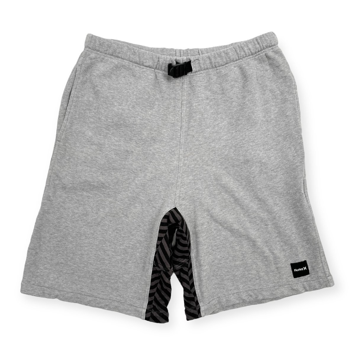 Hurley ハーレー ベルト付き スウェット クライミングパンツ ハーフパンツ ボトムス Lサイズ /グレー/メンズ/アウトドア
