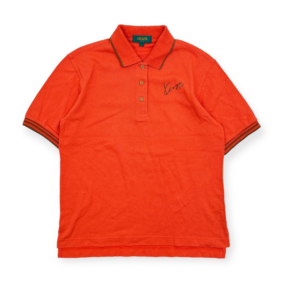 希少!!レア!!ビンテージ!!◆KENZO GOLF ケンゾー 半袖 ポロシャツ 2サイズ/オレンジ系/ゴルフ