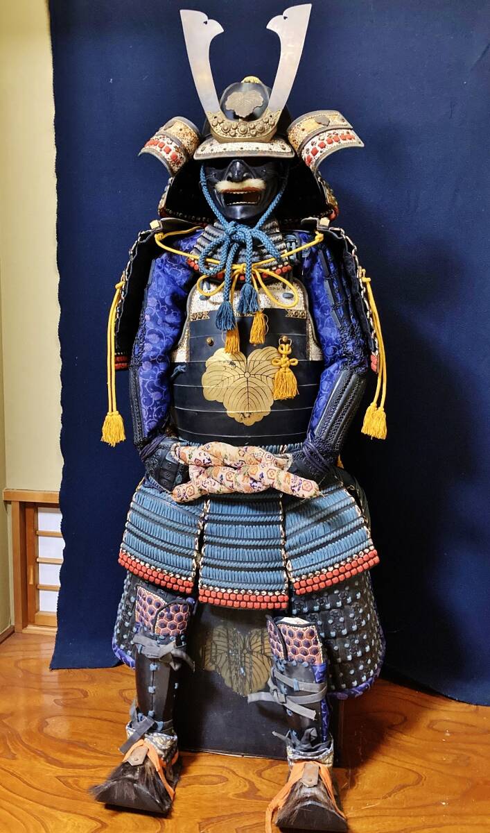 Cー等身大甲冑『 鉄黒塗り 面頬 』>武具兜戦国武将徳川将軍大 Cー等身大甲冑『 鉄黒塗り 面頬 』>武具兜戦国武将徳川将軍大