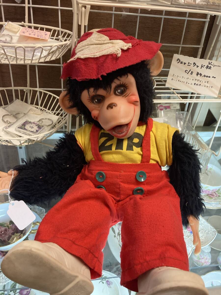 ヴィンテージ★ラシュトン　ZIPPY　ラバーフェイスドール★ジピー、サル、ぬいぐるみ、レトロ