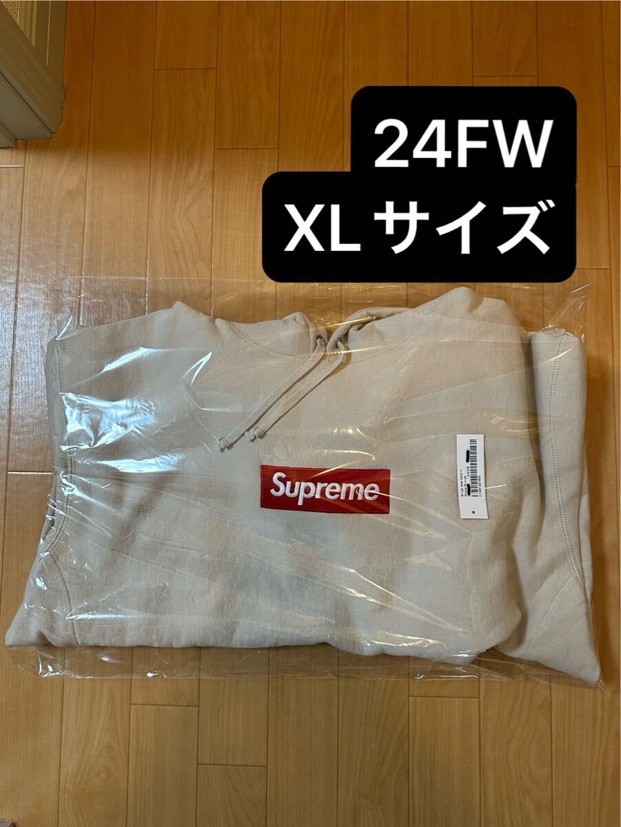 XL Supreme Box Logo Hooded Sweatshirt Stone 24FW XL Supreme Box Logo Hooded Sweatshirt Stone 24FW