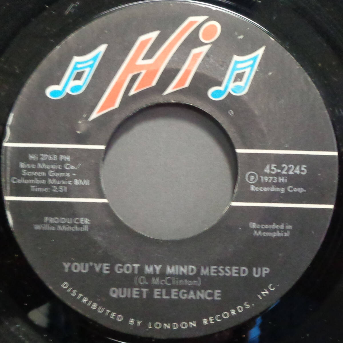 【SOUL 45】 QUIET ELEGANCE - I NEED LOVE / YOU'VE GOT MY MIND MESSED UP (ws241222013) *deep x-over / nice cover ver.