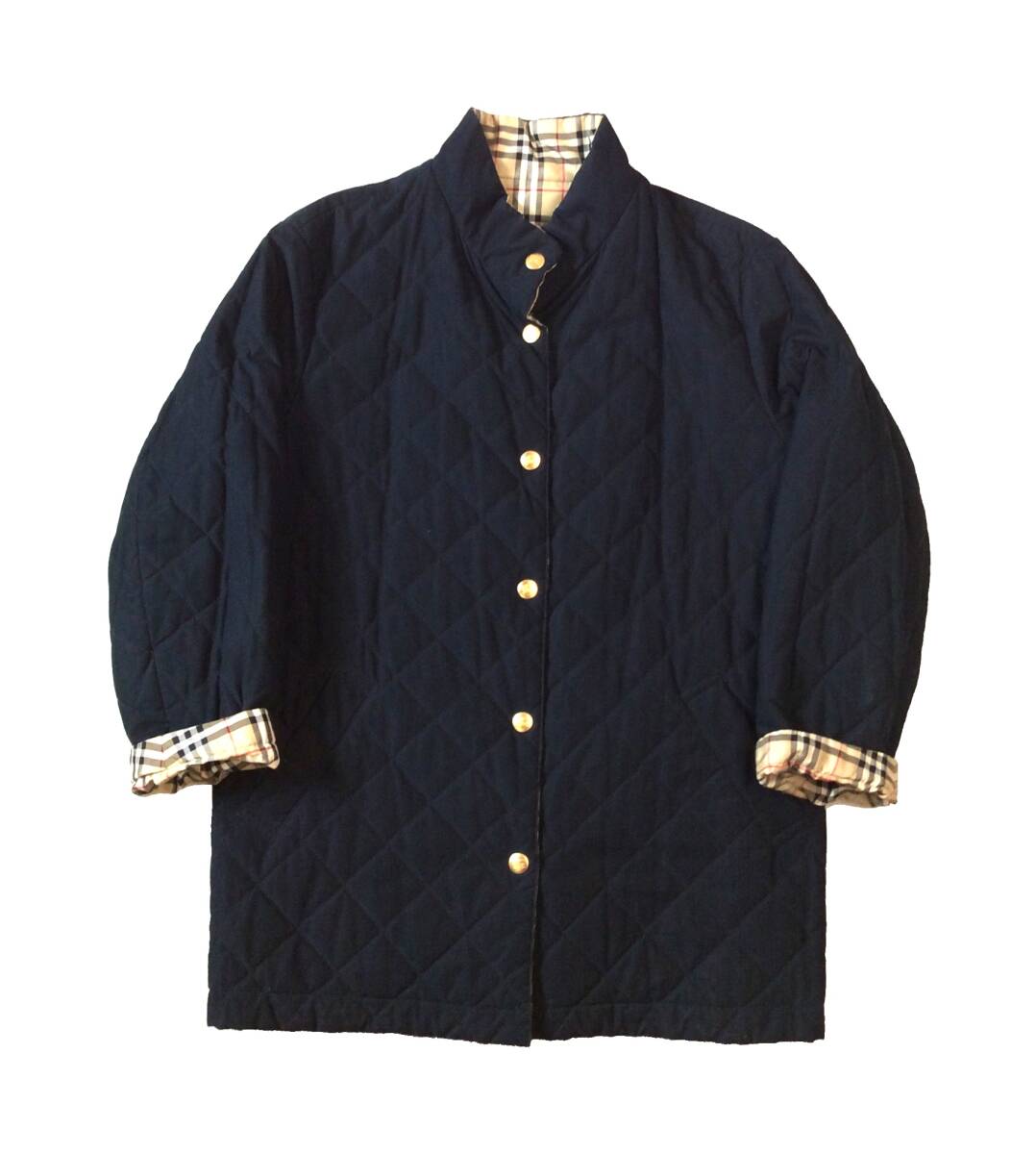BURBERRY バーバリー ノヴァチェック リバーシブル キルティングジャケット コート 中綿 ジャケット チェック/ブラック レディース 40
