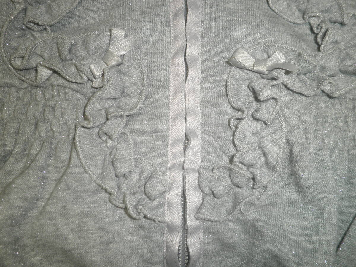 JILL STUART ラメ　リボン　パーカー　１００_画像3