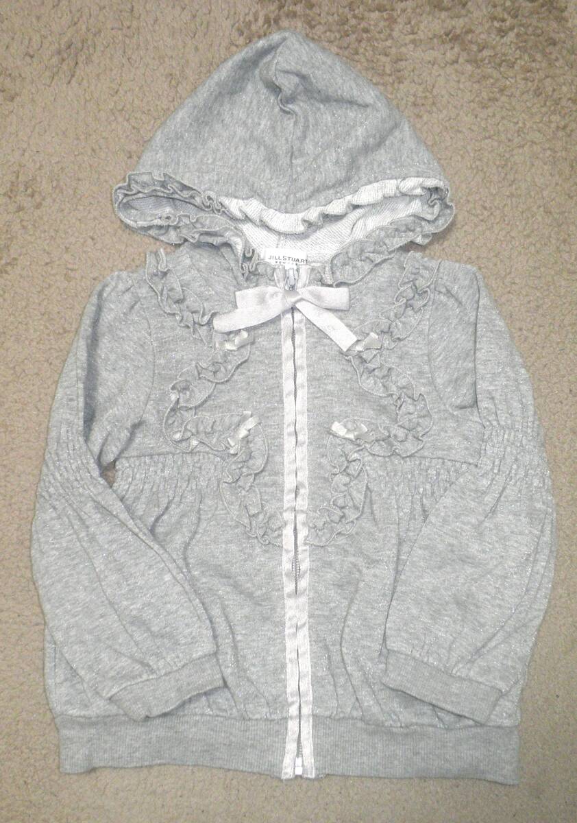 JILL STUART ラメ　リボン　パーカー　１００_画像1