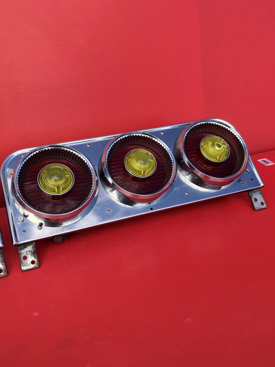 新しい 当時物 希少 JB製 スカイライン 丸棒巻き 3連ヤンキーテール 3 パーツ