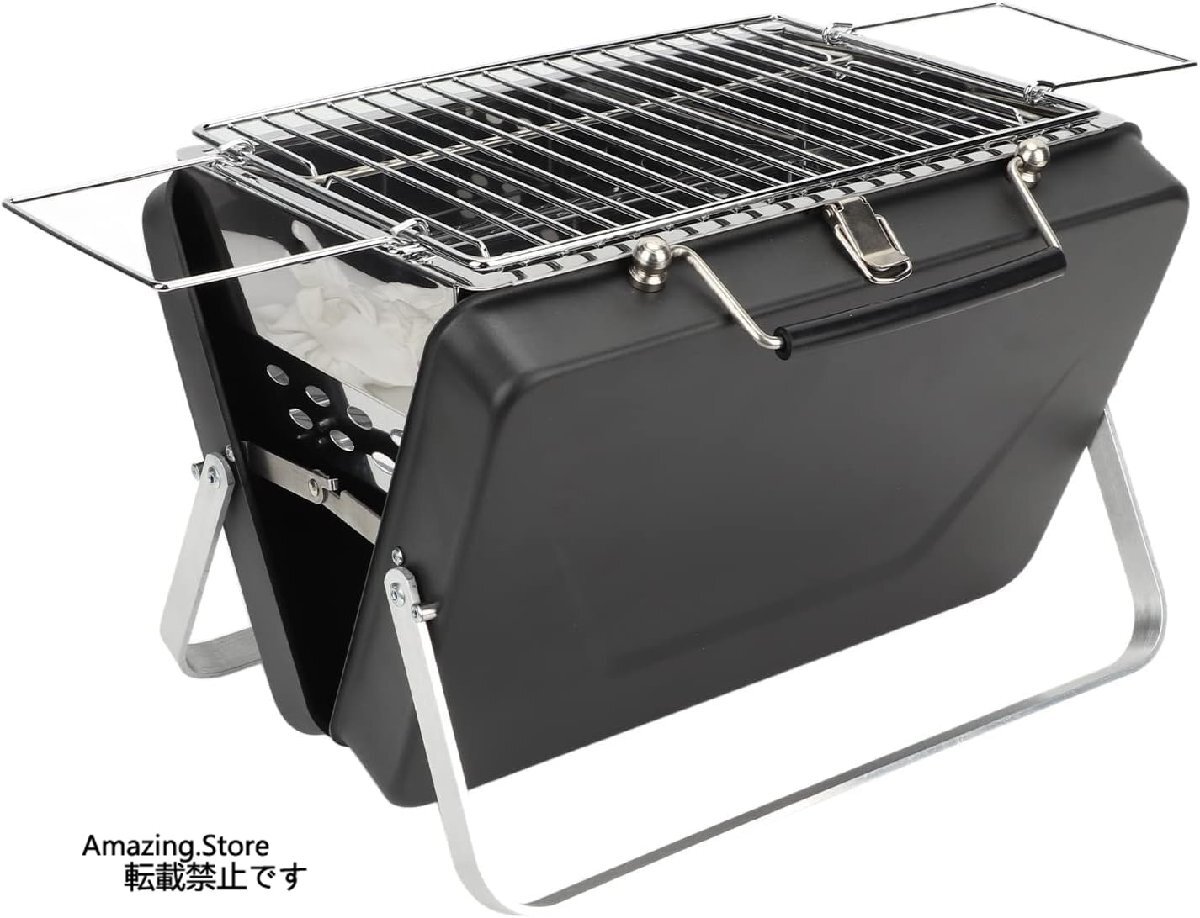 bbqグリル 裏庭 設置簡単 メッシュ設計 耐高温 焚き火台 ピクニック キャンプ 調理用 バーベキューコンロ 手提げ付き 410ステンレス鋼製