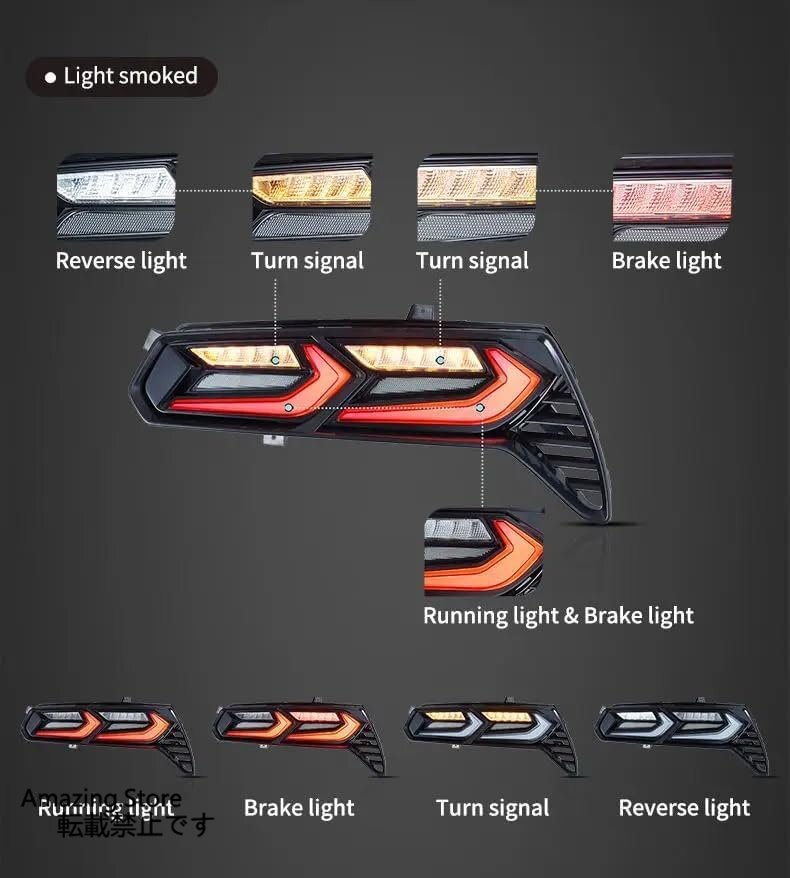 車テールライト シボレーコルベット C7 LED テールライト C8 スタイルテールランプ C7 2014 2015 2016 2017 2018 2019 車のリアライト