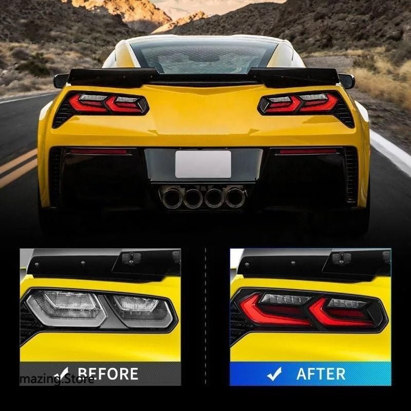 車テールライト シボレーコルベット C7 LED テールライト C8 スタイルテールランプ C7 2014 2015 2016 2017 2018 2019 車のリアライト