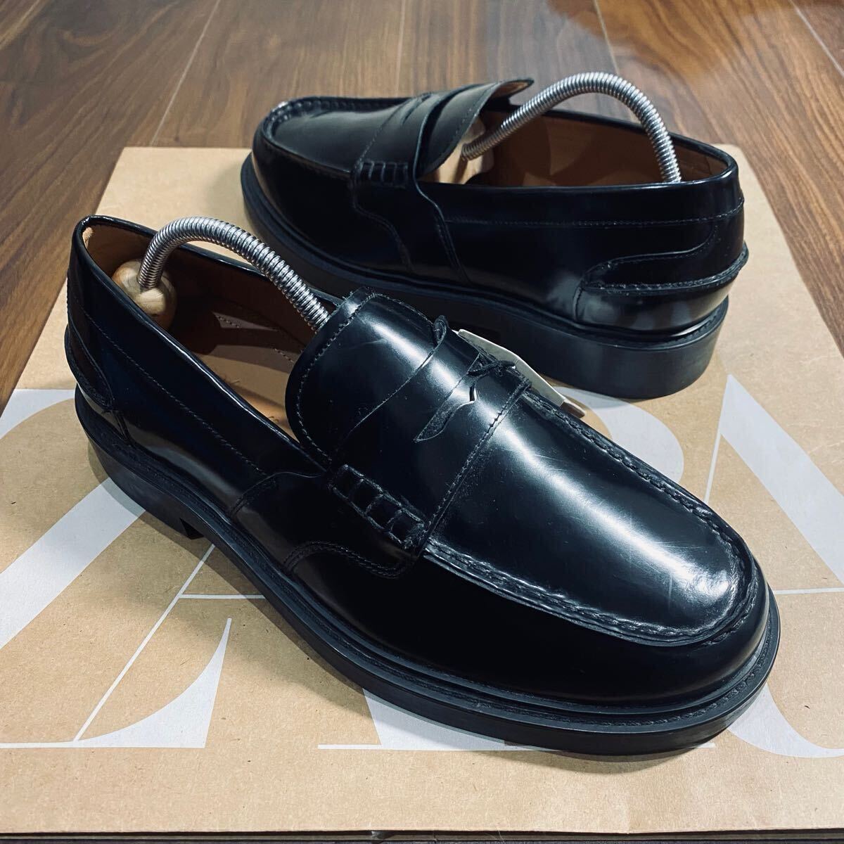 新品 ZARA 本革 コインローファー 26 0cm 40 ALL BLACK メンズ 新品 ZARA 本革 コインローファー 26 0cm 40 ALL BLACK メンズ