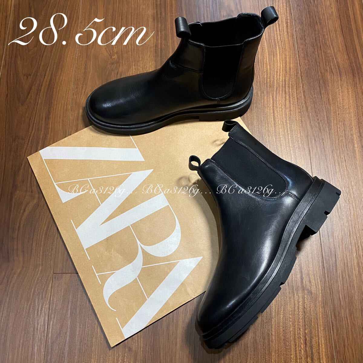 新品 ZARA ボリュームソールチェルシーレザーブーツ 28 5cm 44 新品 ZARA ボリュームソールチェルシーレザーブーツ 28 5cm 44