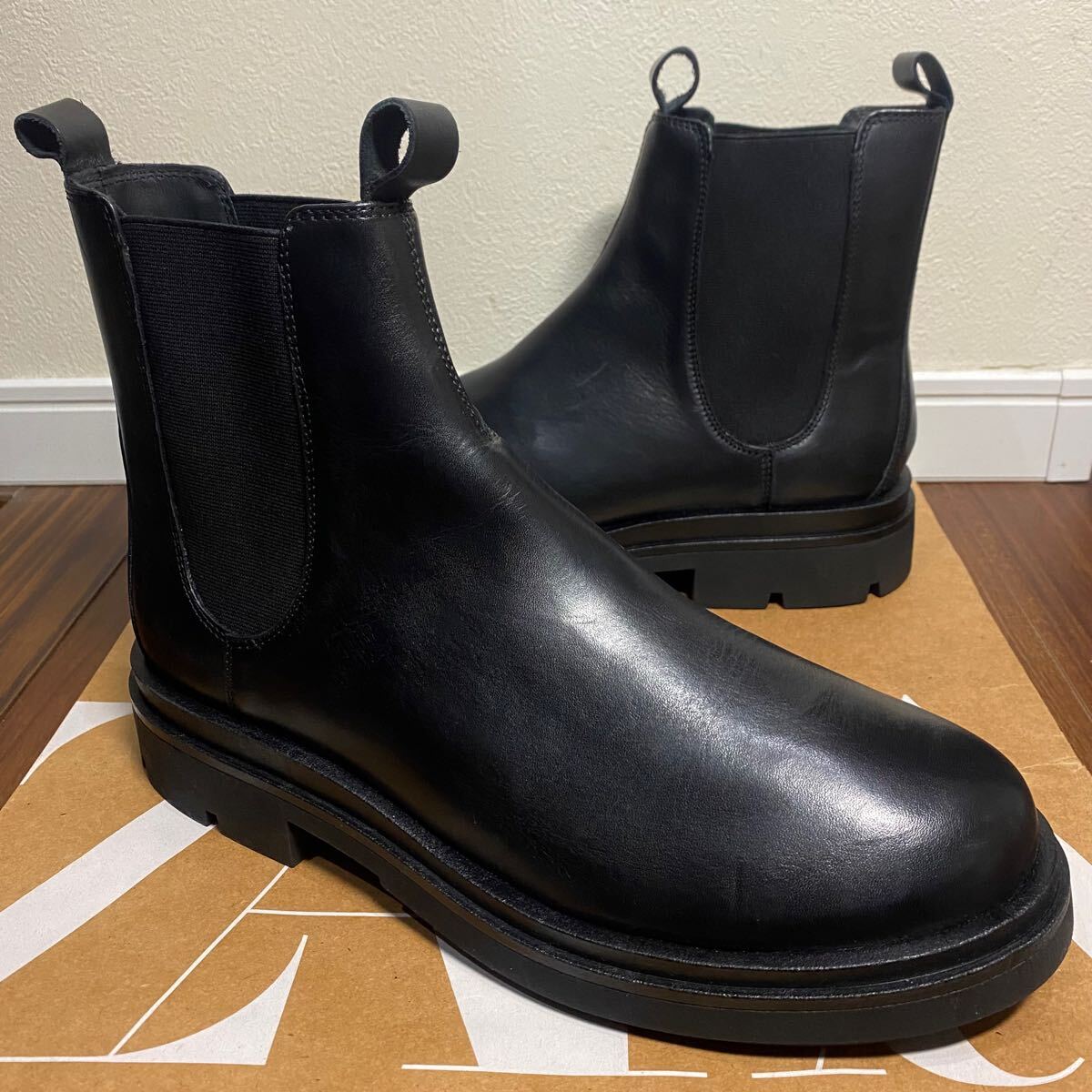 新品 ZARA ボリュームソールチェルシーレザーブーツ 28 5cm 44 新品 ZARA ボリュームソールチェルシーレザーブーツ 28 5cm 44