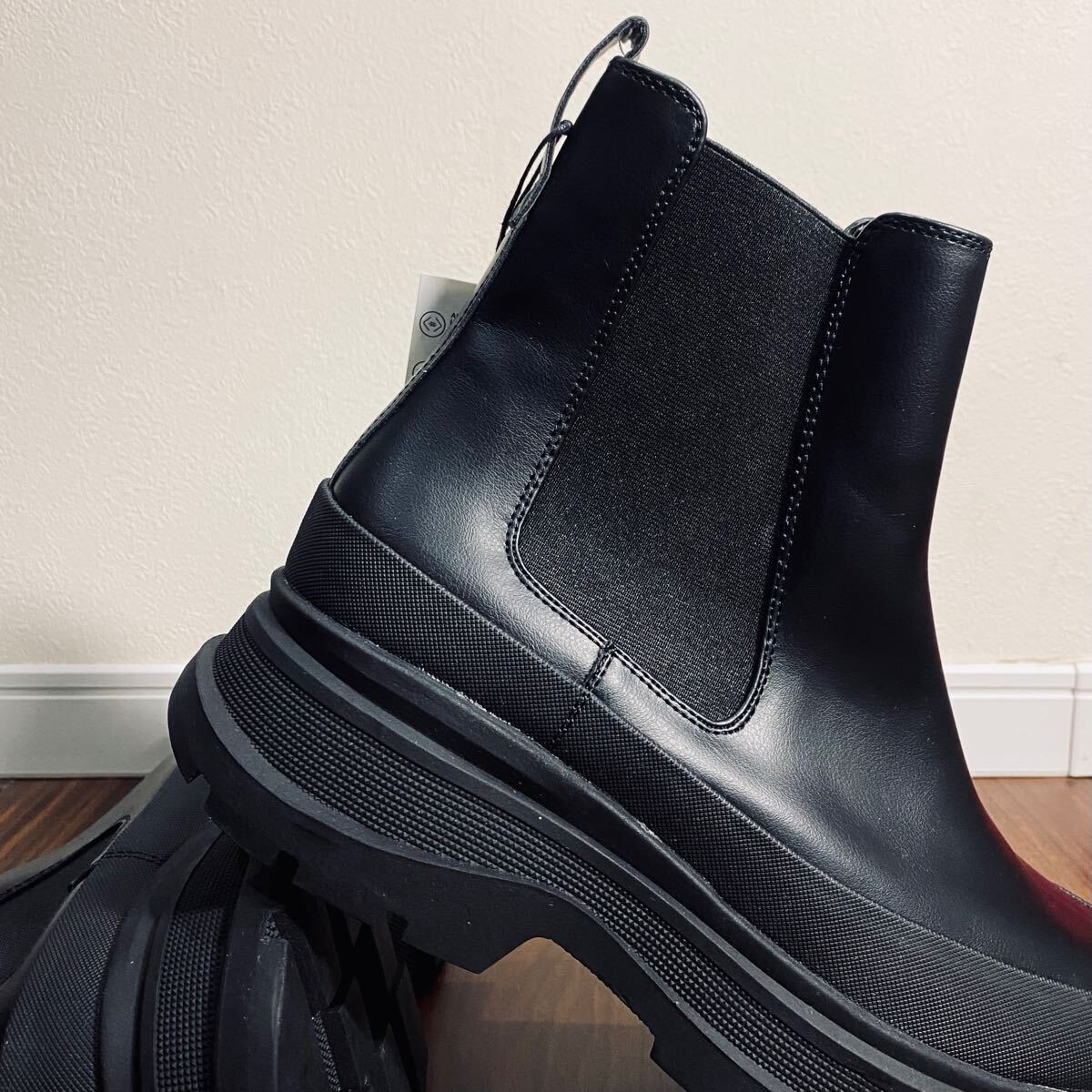 新品 ZARA CHUNKY CHELSEA BOOTS 27 5cm 43 BLACK メンズ ザラ 新品 ZARA CHUNKY CHELSEA BOOTS 27 5cm 43 BLACK メンズ ザラ