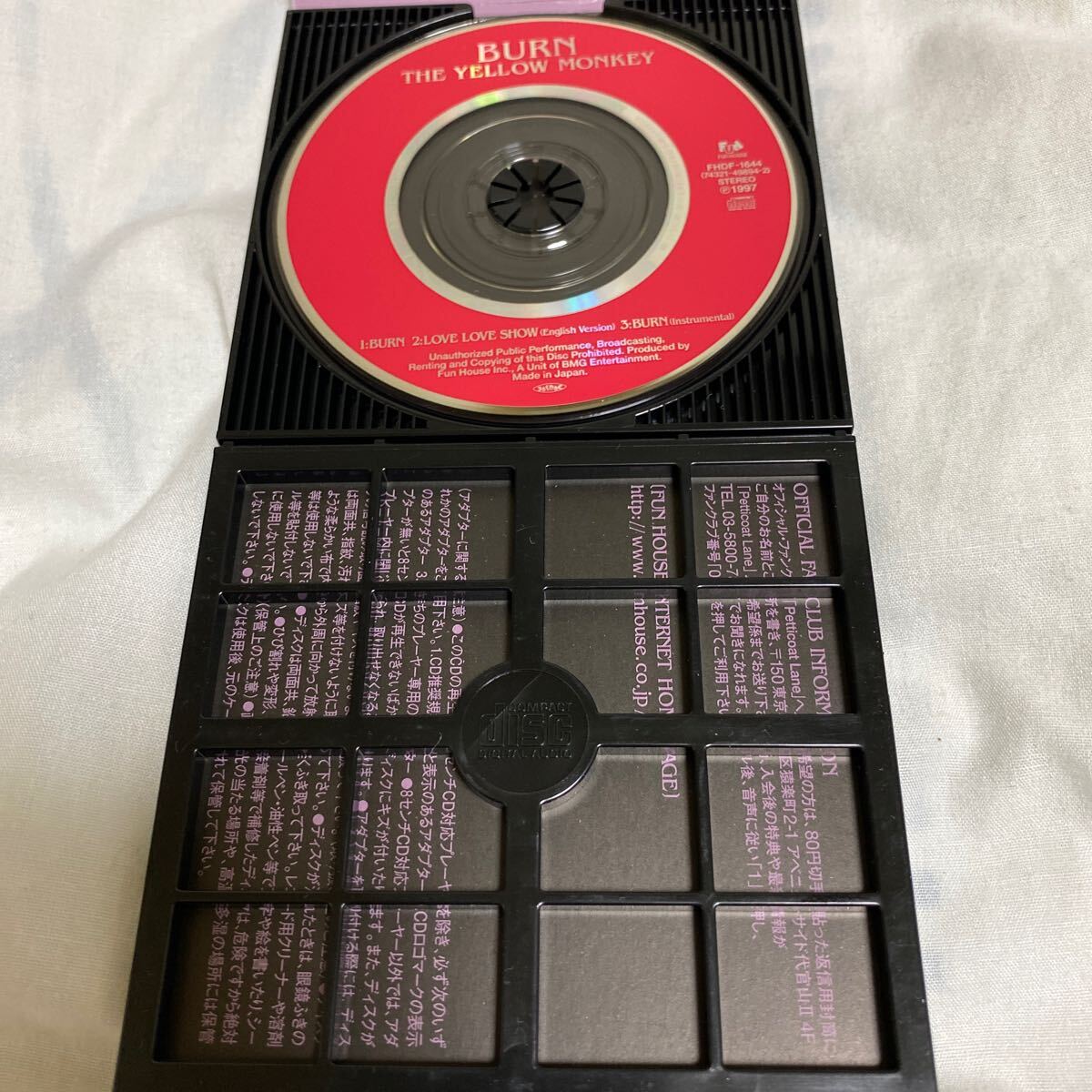BURN/THE YELLOW MONKEY、 吉井和哉　8cm CD