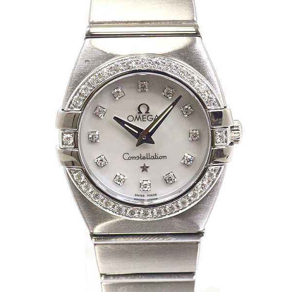 OMEGA オメガ レディース腕時計 コンステレーション 1589.75.00 ホワイトシェル文字盤 クォーツ 仕上げ済