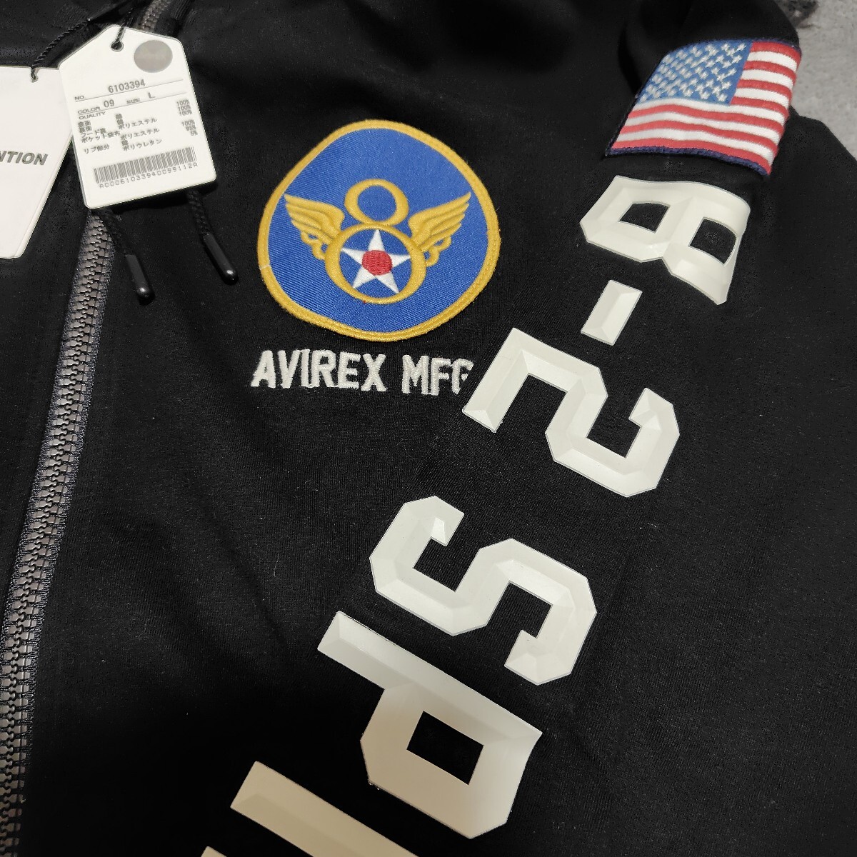  новый товар не использовался AVIREX Avirex Zip Parker L магазин задний приложен подарок 