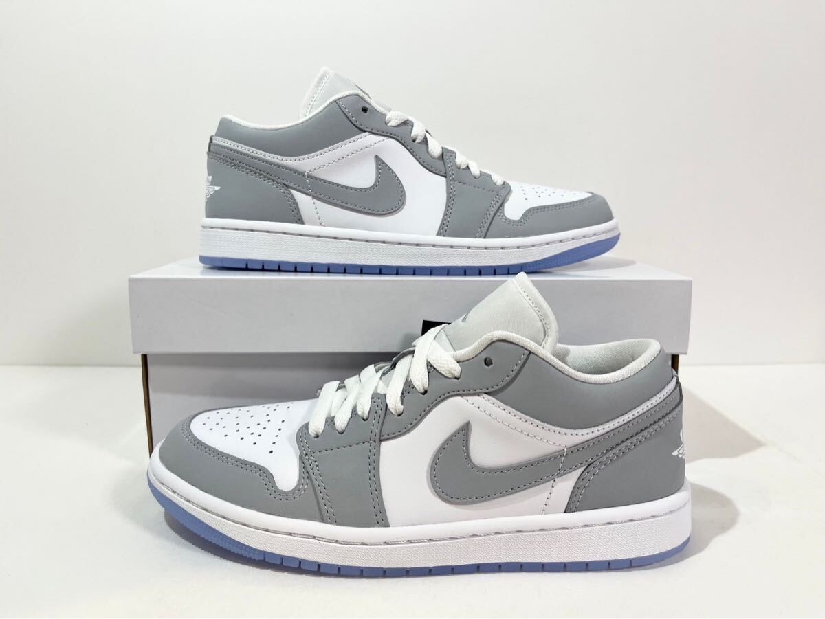 新品】29㎝ NIKE WMNS AIR JORDAN 1 LOW WOLF GREYナイキ 新品】29㎝ NIKE WMNS AIR JORDAN 1 LOW WOLF GREYナイキ