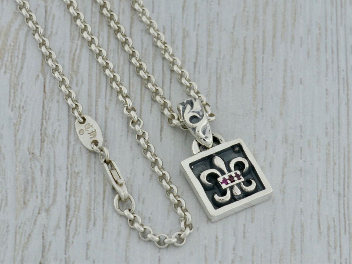 CHROME HEARTS/FRAME BS FLEUR CHARM/ROLL CHAIN/クロムハーツ/フレーム BS フルール チャーム