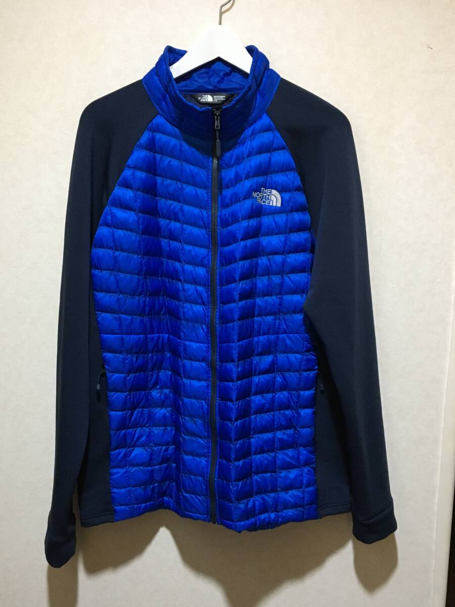 THE NORTH FACE ノースフェイス ★ ジャケット ブルゾン ジャンパー 中わた入 ジャージ素材切替 青 濃紺 L