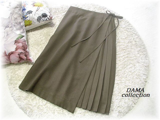 送料無料*ダーマコレクション/DAMA collection*ラップ風スカート/部分プリーツデザイン/ウエスト背面ゴム仕様/61