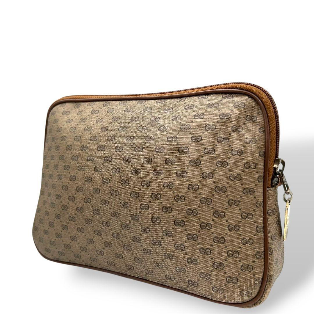 GUCCI グッチ クラッチバッグ s68 GG PVC ベージュ ヴィンテージ