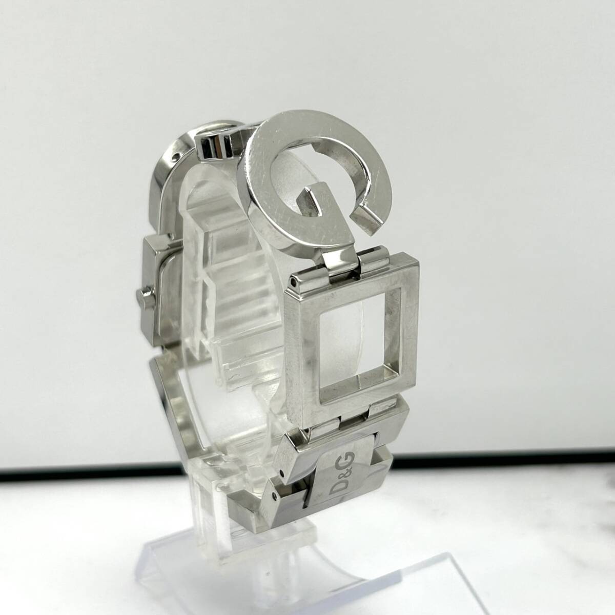 DOLCE&GABBANA D&G ドルチェアンドガッバーナ 時計 レディース シルバー ステンレス 新品電池交換済み アナログ 黒文字盤 G1