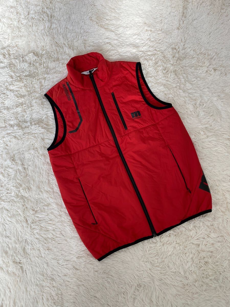 マンシングウェア Mサイズ ダウン ベスト 赤色 メンズ golf ベスト ベスト ゴルフウェア GOLF M美品 munsingwear