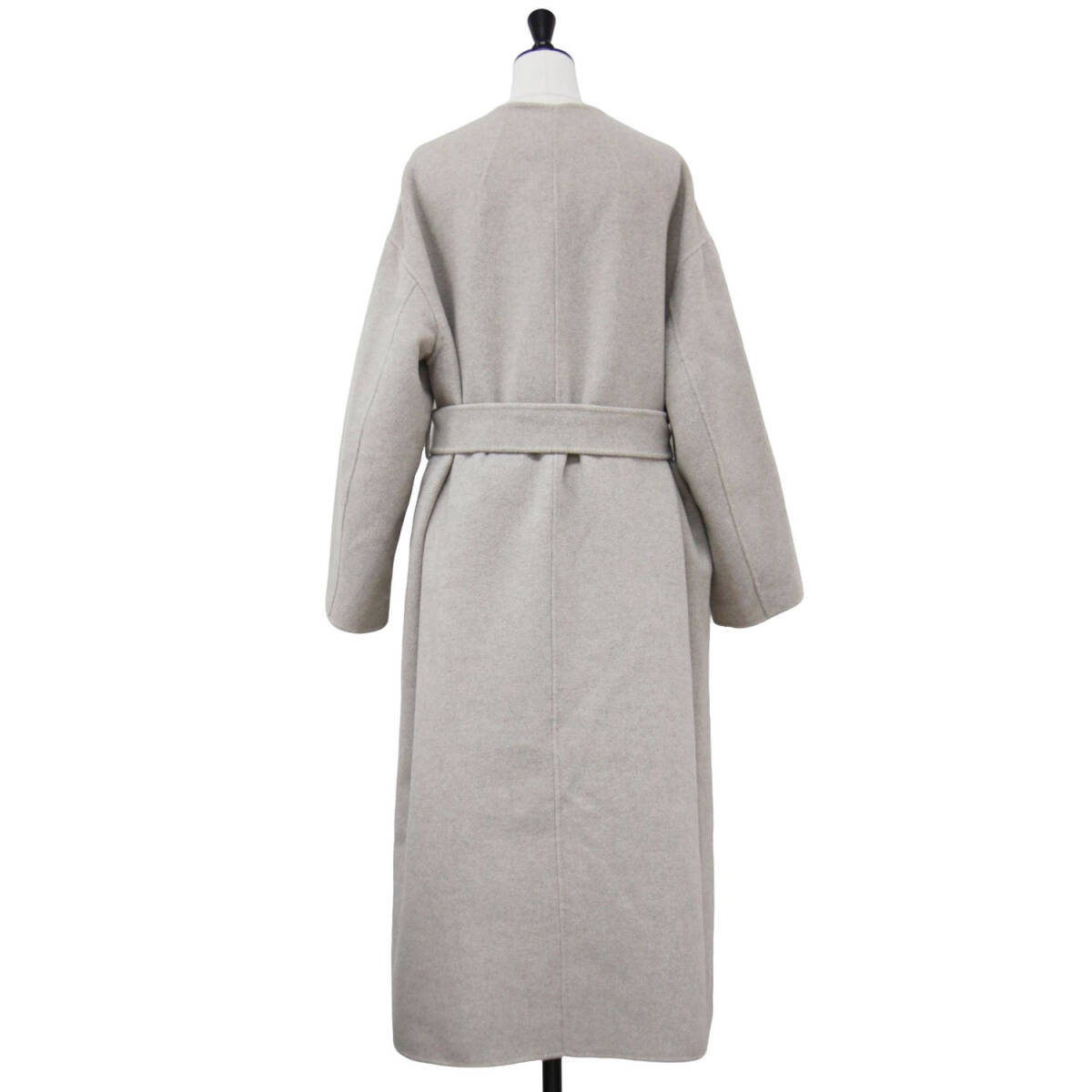 IENA Iena coat beige size :38(M) MANTECO PURE double faced coat /li bar coat long height no color belt wool 