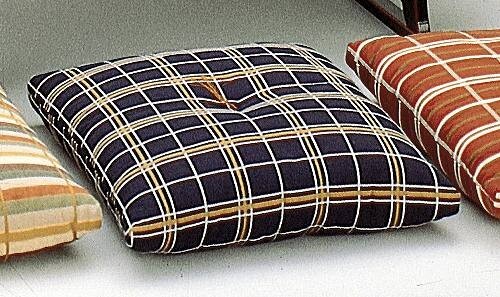 茶道具、茶道用　座布団　吉野格子　紺、五枚組、紙箱入　新品。