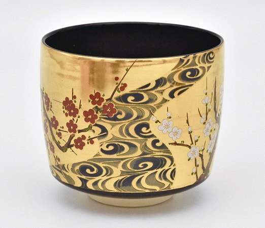 【人気投票 1~37位】ハイブランド人気ランキング! 抹茶茶碗、筒茶碗 茶道具 金地 新品。 光琳梅、宮地英香作、化粧箱入 茶碗