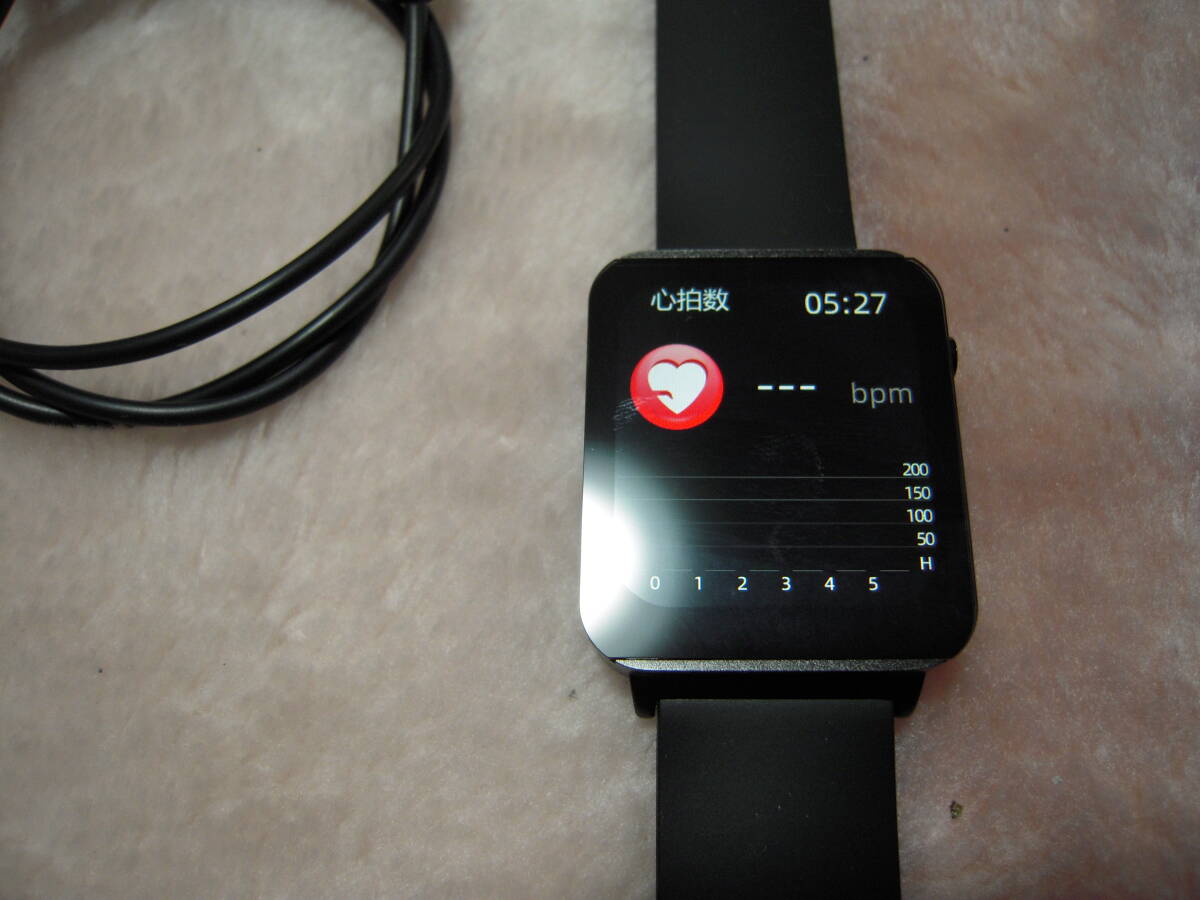 スマートウォッチ　dinirom KS03 血糖モニタリング　血中酸素　体温等測定　スポーツウォッチ　中古品　_画像3