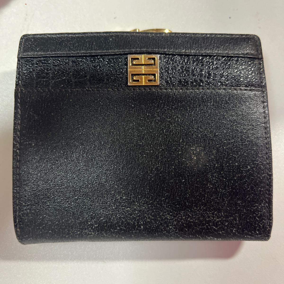 GIVENCHY 二つ折り財布 ブラック レザー ジバンシィ コンパクト GIVENCHY 二つ折り財布 ブラック レザー ジバンシィ コンパクト
