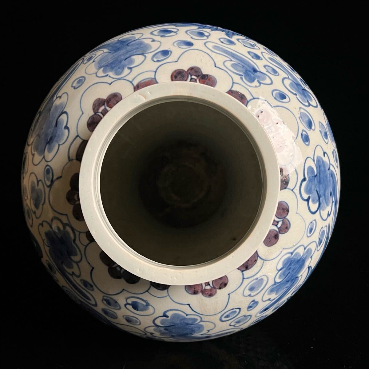 ◇鸛◇ 朝鮮美術 李朝時代 白磁 染付辰砂龍文壺 36cm 韓国 高麗
