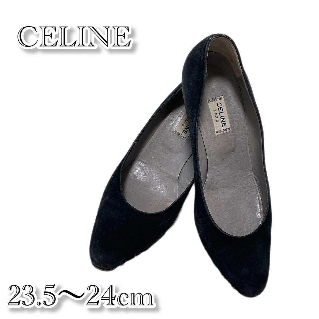 CELINE セリーヌ　パンプス　ヒール　靴　黒　フォーマル　37　3401 1107
