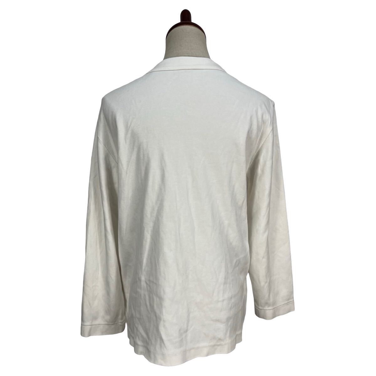 vintage YSL ヴィンテージ　イヴ?サンローラン　レディース　ホワイト　コットン　カーディガン　ジャケット　M