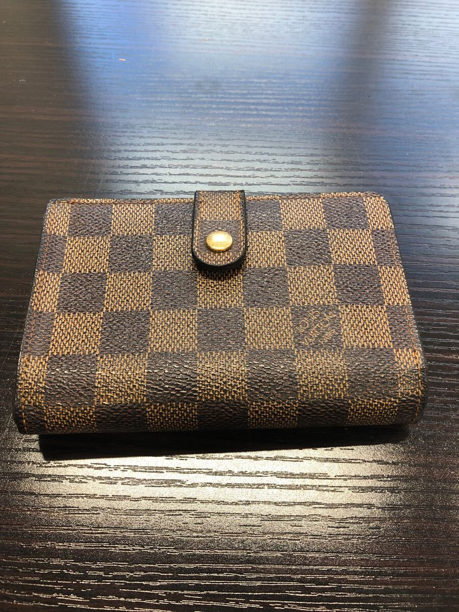 LOUIS VUITTON ルイヴィトン ダミエ 二つ折り　がま口 財布 ヴィエノワ