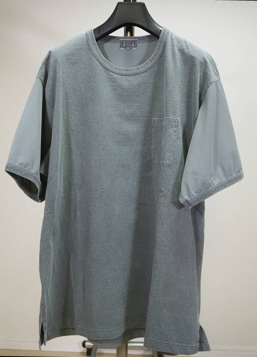 C.E CAV EMPT シーイー 製品染めメッシュ切り替えTシャツXL灰 日本製