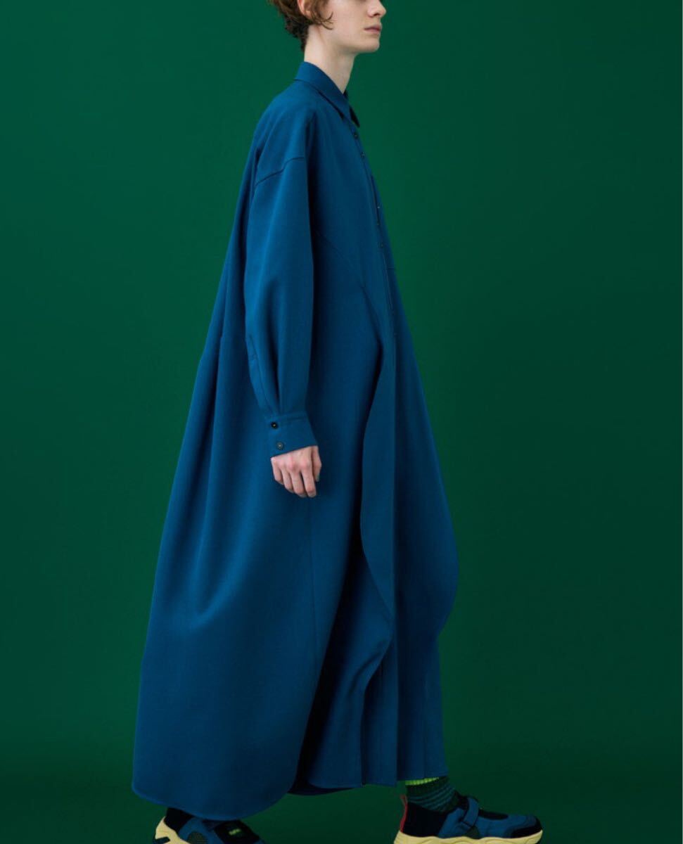 nagonstans ナゴンスタンス egg drape shirt dress 38 ネイビー nagonstans ナゴンスタンス egg drape shirt dress 38 ネイビー