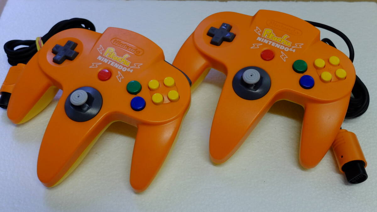 ニンテンドー64コントローラー まとめて2個セット ピカチュウ オレンジ