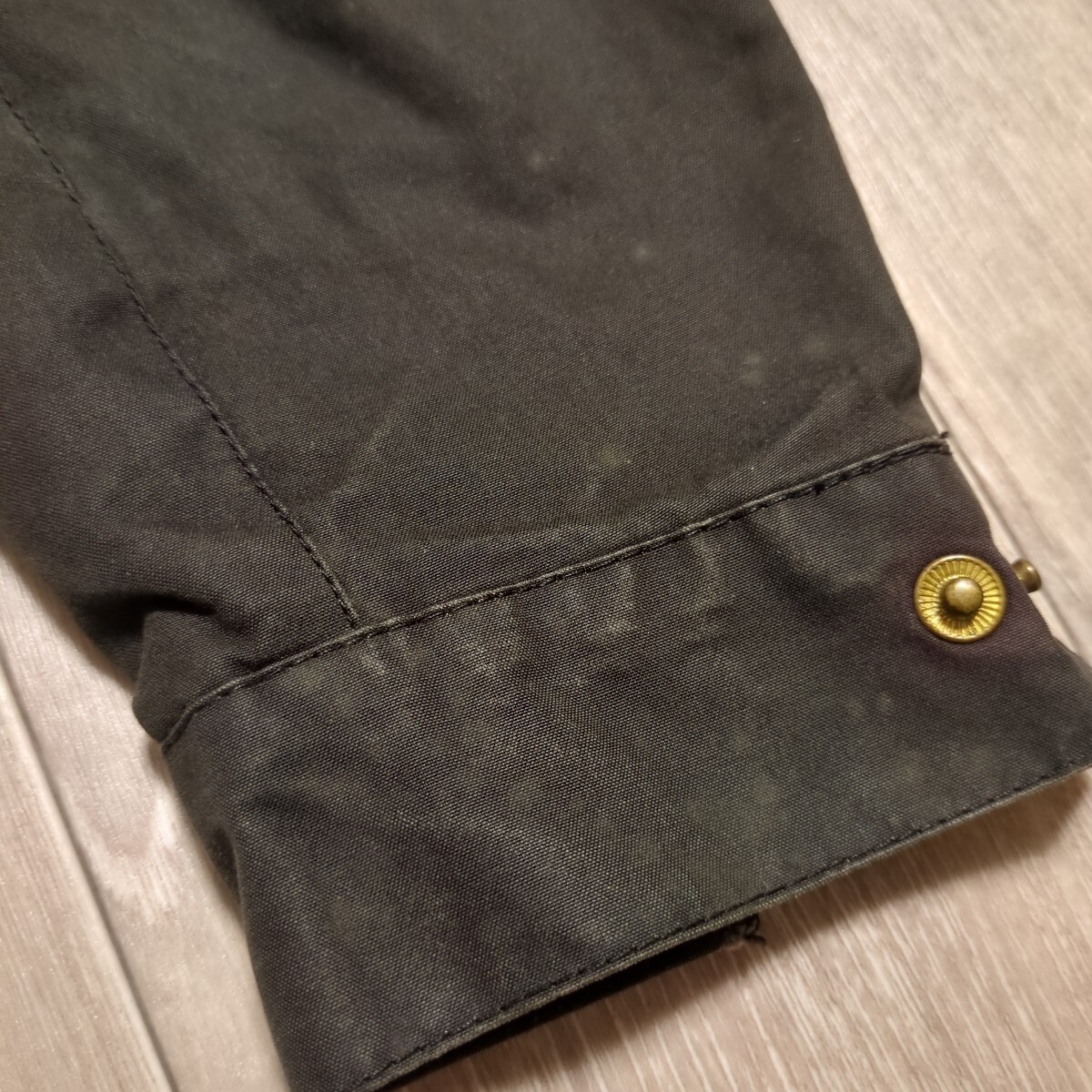 YM1225 Barbour バブアー ヴィンテージ INTERNATIONAL SUIT オイルドジャケット C40 102cm イングランド製 3ワラント 再wax_画像8