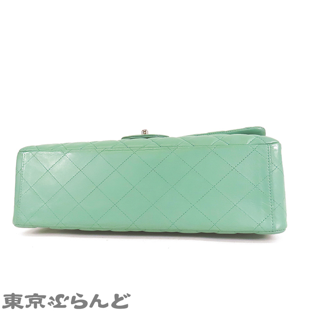 101719354 Chanel CHANEL matelasse chain shoulder bag mint green silver metal fittings lambskin 33cm 13 number pcs lady's 