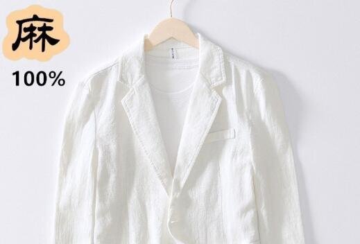 XZ-ALBB 白 (実寸M )新品 新作 春夏 リネン ◆ 完売■ 高品質 ブレザー 無地 リネン 麻スーツ 清涼感 通気性 春夏秋 紳士服 薄手