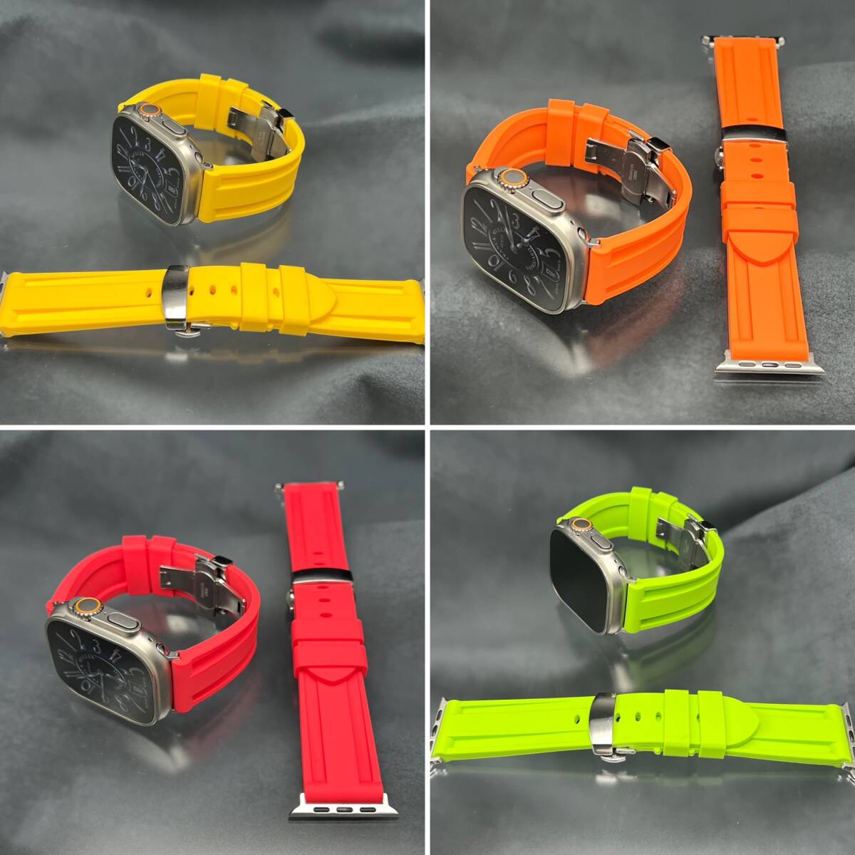 ディープ ラバー ベルト アップルウォッチ バックル ウルトラ ４９mm APPLE WATCH　ワイド　２４ｍｍ幅_画像4