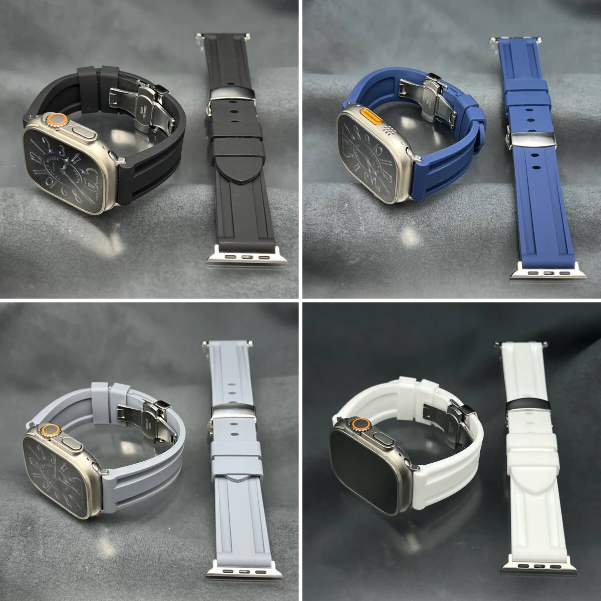 ディープ ラバー ベルト アップルウォッチ バックル ウルトラ ４９mm APPLE WATCH　ワイド　２４ｍｍ幅_画像3