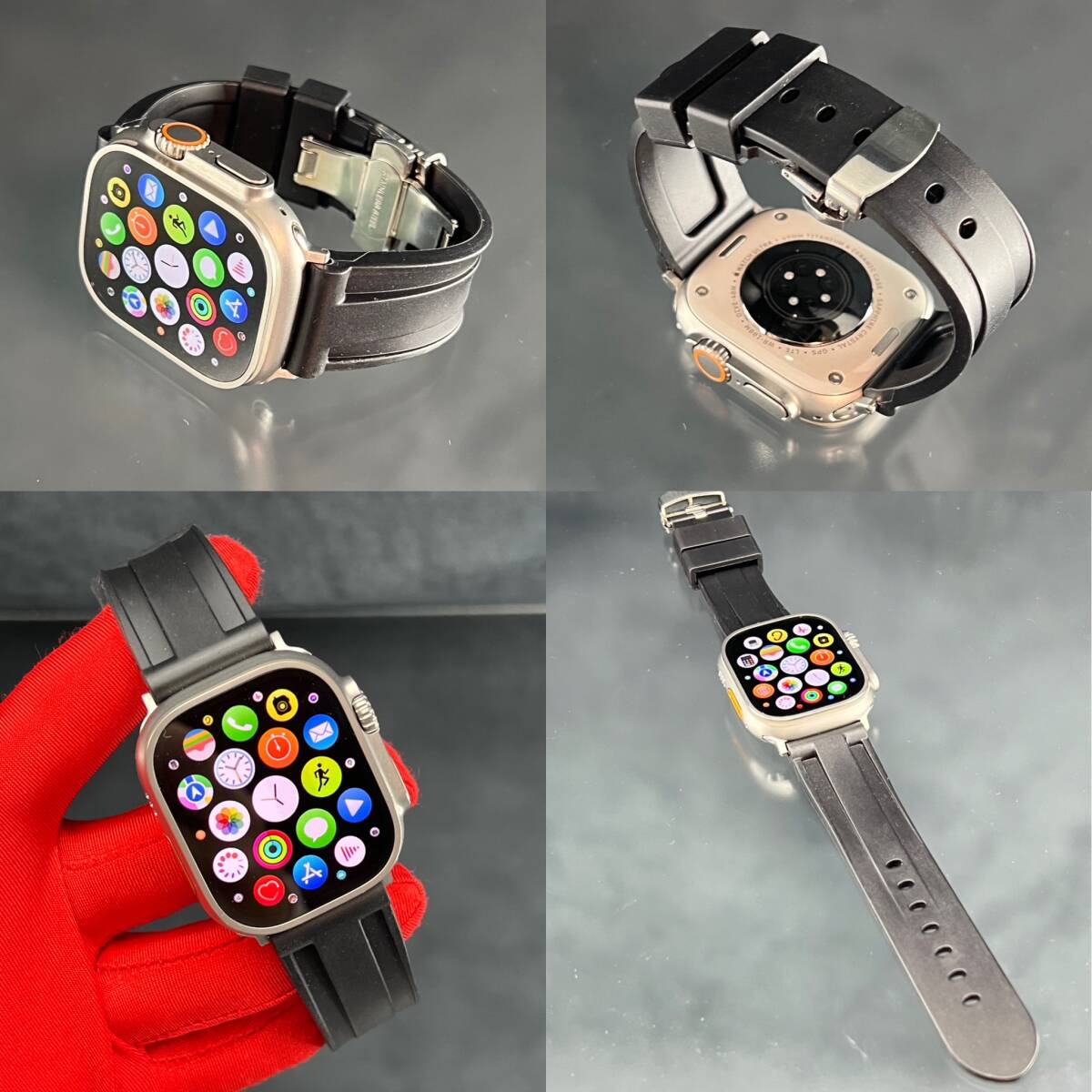 ディープ ラバー ベルト アップルウォッチ バックル ウルトラ ４９mm APPLE WATCH　ワイド　２４ｍｍ幅_画像10